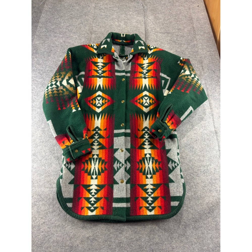 Beau Jac & Co Made From Pendleton Custom Southwestern Wool Coat Western M/L?